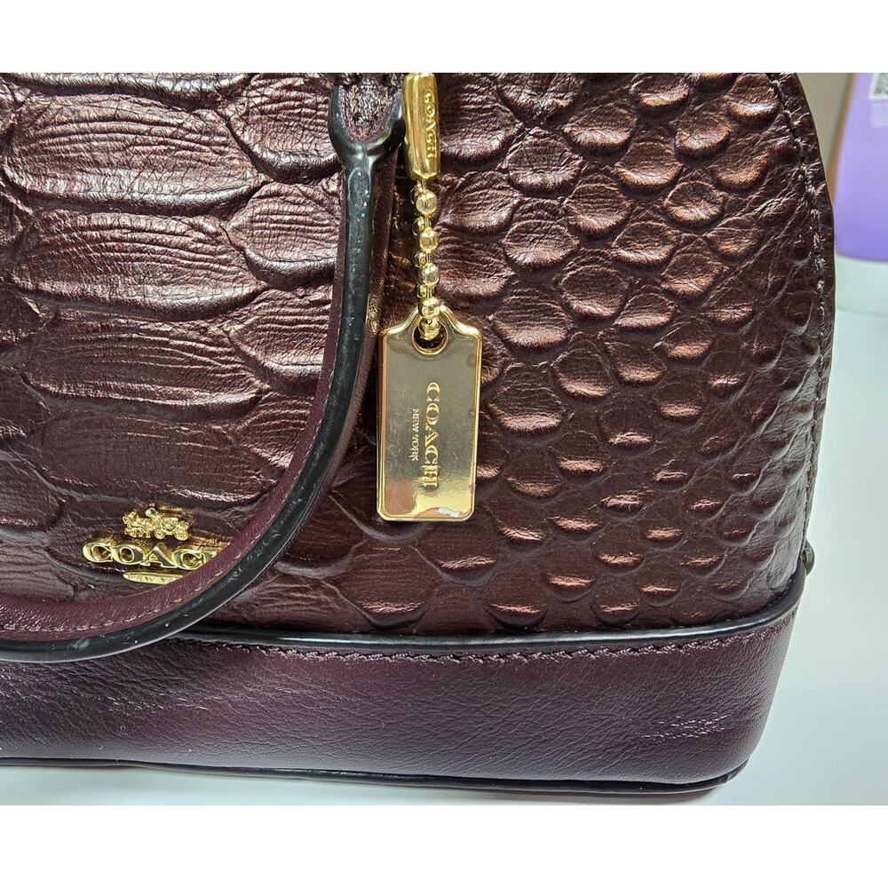 COACH Micro Mini Sierra Satchel Oxblood - Picture 5 of 8